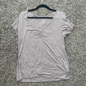Striped American eagle v neck